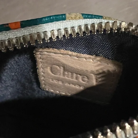 Clare V Multicolor Abstract Animal Print Zip Wallet - Picture 4 of 4